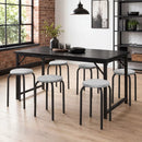 18-Inch Stackable Bar Stools with Washable Covers, Set of 6 by DirectDeals