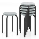 18-Inch Stackable Bar Stools with Washable Covers, Set of 6 by LJGDeals