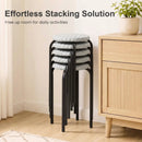 18-Inch Stackable Bar Stools with Washable Covers, Set of 6 by LJGDeals