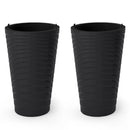 18-Inch Tall Planter Pot Set of 2 with Drainage and Handles by LJGDeals