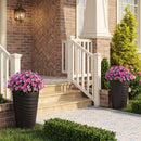 18-Inch Tall Planter Pot Set of 2 with Drainage and Handles by DirectDeals