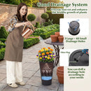 18-Inch Tall Planter Pot Set of 2 with Drainage and Handles by LJGDeals