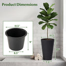 18-Inch Tall Planter Pot Set of 2 with Drainage and Handles by DirectDeals