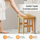 18 Inch Teak Shower Bench Spa Bath Stool for Shaving Legs by LJGDeals
