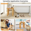 18 Inch Teak Shower Bench Spa Bath Stool for Shaving Legs by LJGDeals