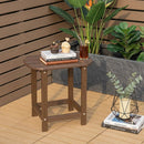 18" Weather Resistant Outdoor Side Table - HDPE Construction by LJGDeals