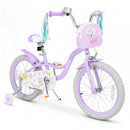 Girls Bike 18 Inch with Training Wheels and Front Bag by LJGDeals