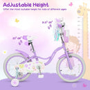 Girls Bike 18 Inch with Training Wheels and Front Bag by DirectDeals