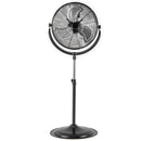 20 Inches High Velocity Pedestal Fan with 3 Speeds and Adjustable Height-Black by DirectDeals