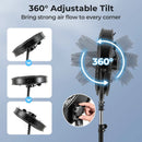 20 Inches High Velocity Pedestal Fan with 3 Speeds and Adjustable Height-Black by LJGDeals