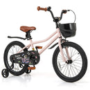 14 Inches Kids Bike with Basket and Adjustable Handlebar for 3-5 Years Old