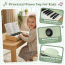 18-Key Wooden Piano for Kids with Music Stand