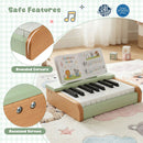18-Key Wooden Piano for Kids with Music Stand