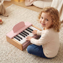 18-Key Wooden Piano for Kids with Music Stand