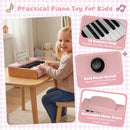 18-Key Wooden Piano for Kids with Music Stand by DirectDeals