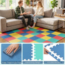 Interlocking EVA Foam Floor Tiles 18-Pack with Borders by LJGDeals
