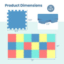 Interlocking EVA Foam Floor Tiles 18-Pack with Borders by DirectDeals