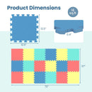 Interlocking EVA Foam Floor Tiles 18-Pack with Borders by LJGDeals
