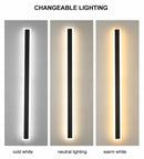Black/White/Gold Outdoor Waterproof Tall Aluminum LED Wall lamp For Garden