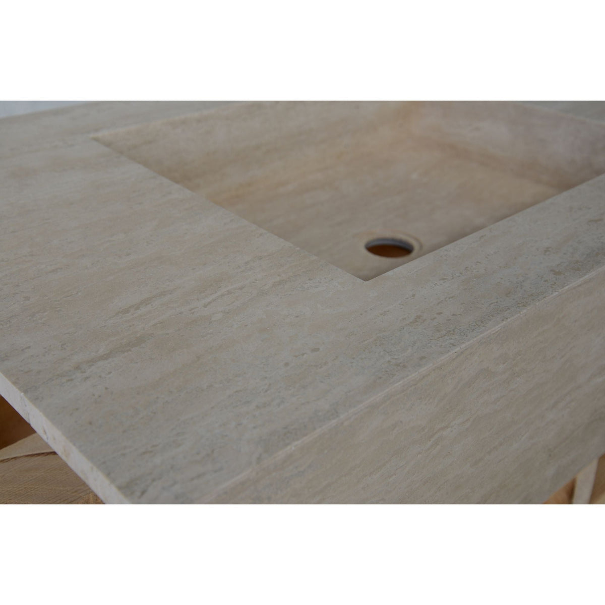 Travertine Double Sink - Handcrafted Custom Artisanal Stone Resort Luxury Bath, photo 11 of 21