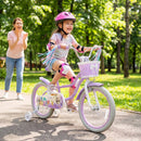 18-Inch Kids Bike Adjustable with Basket and Streamers Purple - Princess of the Sea Theme by LJGDeals
