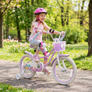 18-Inch Kids Bike Adjustable with Basket and Streamers Purple - Princess of the Sea Theme by LJGDeals