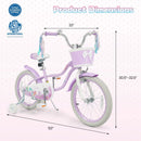 18-Inch Kids Bike Adjustable with Basket and Streamers Purple - Princess of the Sea Theme by LJGDeals