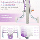 18-Inch Kids Bike Adjustable with Basket and Streamers Purple - Princess of the Sea Theme
