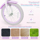 18-Inch Kids Bike Adjustable with Basket and Streamers Purple - Princess of the Sea Theme