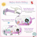 18-Inch Kids Bike Adjustable with Basket and Streamers Purple - Princess of the Sea Theme by LJGDeals