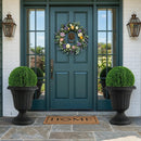 18-Inch Tall Urn Planters Set of 2 with Pedestal Base by DirectDeals