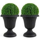 18-Inch Tall Urn Planters Set of 2 with Pedestal Base by DirectDeals