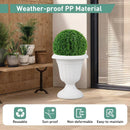 18 inch Tall Vintage Planters Set of 2 with Pedestal Base and Pre-marked Drain Hole by LJGDeals