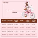 18 Inch Kids Bike with Training Wheels and Basket for Boys Girls 4-8 Years Old-18 inches