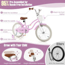 Children Bicycle with Front Handbrake and Rear Coaster Brake-Purple by LJGDeals