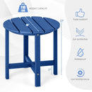 18 Inch Round Weather-Resistant Adirondack Side Table by LJGDeals