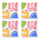 18 x 18 Inch Inches Square Throw Pillows with Removable and Washable Velvet Pillow Cases