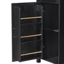 K&K 53.2" Farmhouse Fridge Cabinet with Power Outlet