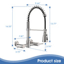 3 Functions Wall Mounted Bridge Kitchen Faucet
