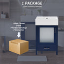 Bathroom Vanity With Ceramic Sink And Ample Storage, Ideal For Small Bathrooms by HouseOfZazla