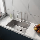 24" Stainless Steel Washing Sink With Faucet Hoses And Drain Head Only (Update) - Silver by HouseOfZazla