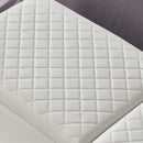 56.7" Bed Bench with Storage White Leather