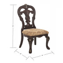 Elegant Style Beautiful Side Chairs 2 Piece Set Cherry With Tipping Fabric Upholstered Traditional Dining Furniture - Cherry by HouseOfZazla