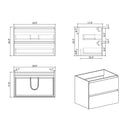 Alice - Bathroom Vanity With Sink, Large Storage Wall Mounted Floating Bathroom Vanity For Modern Bathroom, One-Piece Sink Basin Without Drain And Faucet