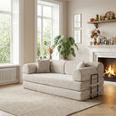 Modern 2 Tone Fabric Convertible Sleeper Sofa Bed by HouseOfZazla
