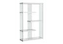5-Tier Glossy White Bookshelf for Office and Home by HouseOfZazla