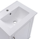 Modern Small Bathroom Vanity Cabinet With Ceramic Basin, Ample Storage, 1 Soft Close Door by HouseOfZazla