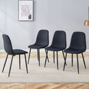 Modern Medieval Style Cushioned Side Chairs Set With Metal Legs For Kitchens by HouseOfZazla