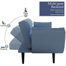 Sofa Soft Two Armrests Throw Pillow Pillow Comfortable Fit Apartment Bedroom Small Space by HouseOfZazla