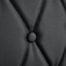 4-piece dining chair set, modern style kitchen soft cushion high backrest, with embedded buttons, metal leg office chair, suitable for restaurants, offices, and restaurants.